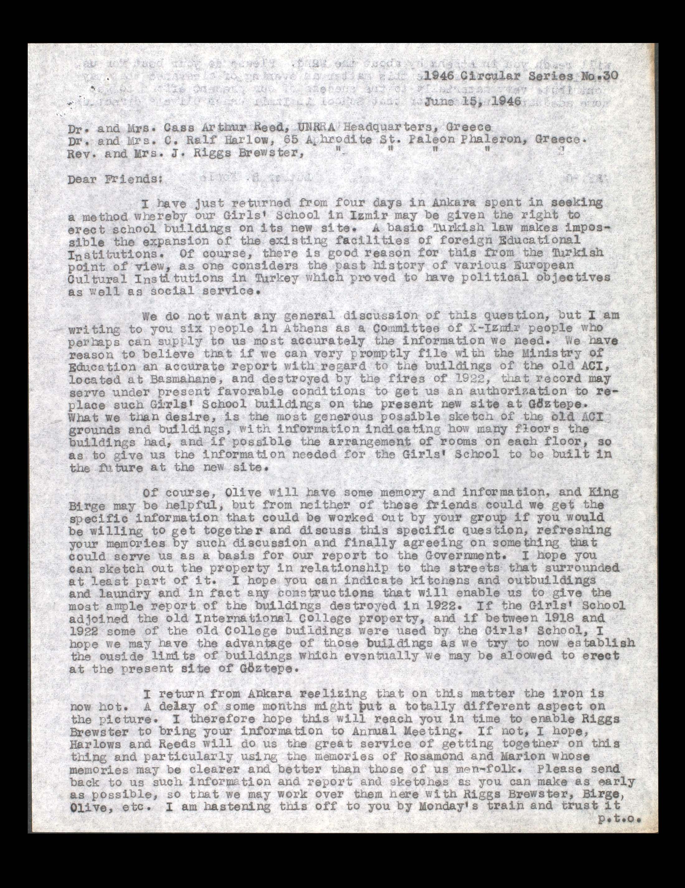 Salt Research: Letter, to Dr. and Mrs. Cass Arthur Reed, UNRA ...